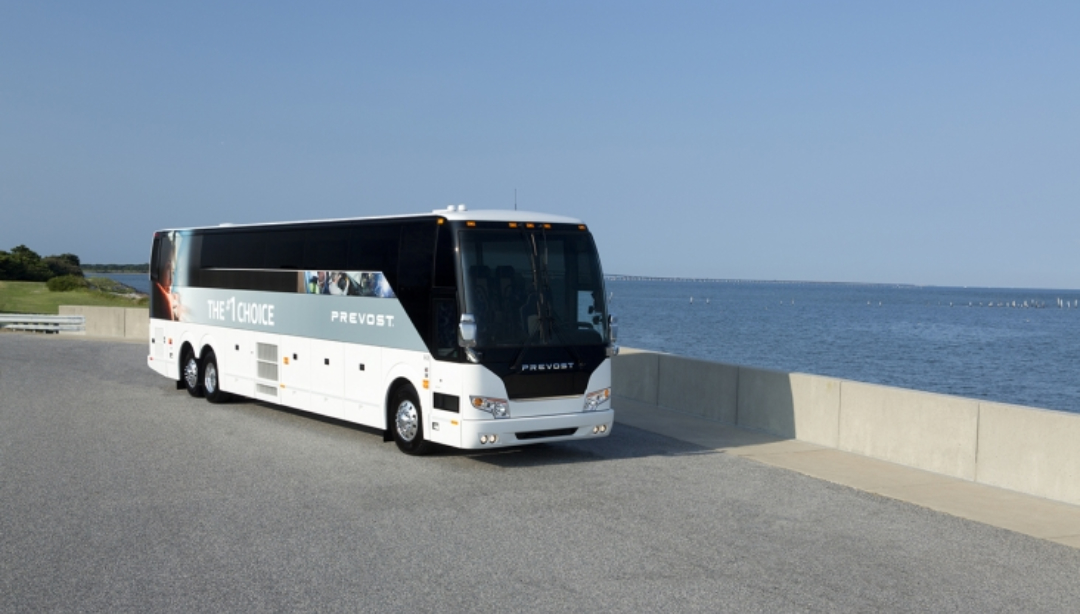 Front Side View of a Bus